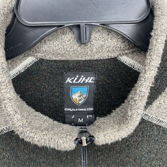 KUHL Alfpaca Fleece Jacket Women Medium Full Zip Brown Green Gorpcore Outdoor - Picture 4 of 13